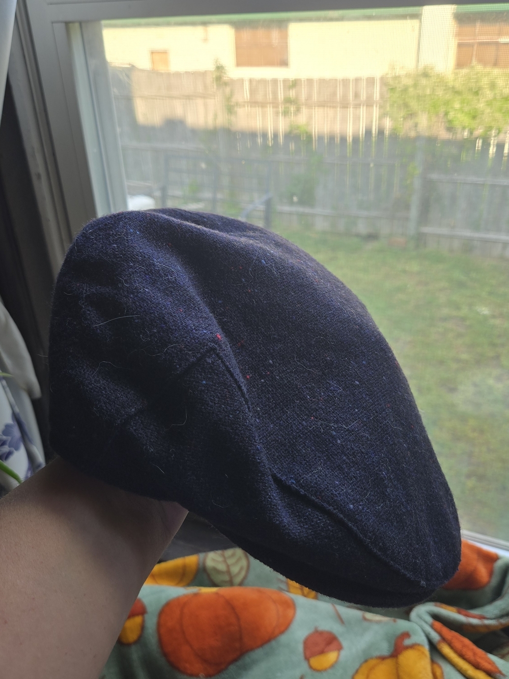 Navy Wool Flat Cap - Classic Men's Hat